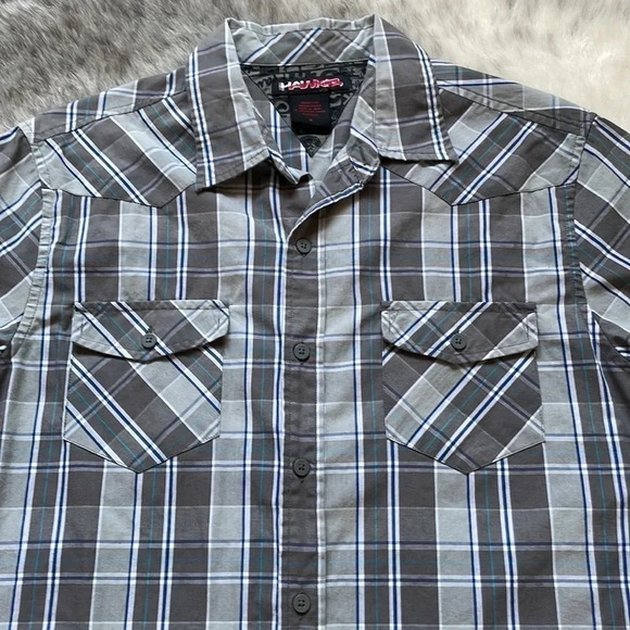 🔥4/$20 Tony  Hawk Plaid Short Sleeve Button Down - Picture 2 of 10